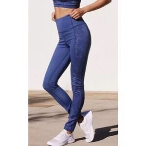 Daily Practice by Anthropologie Women's Blue Animal Print Sofia Leggings, S